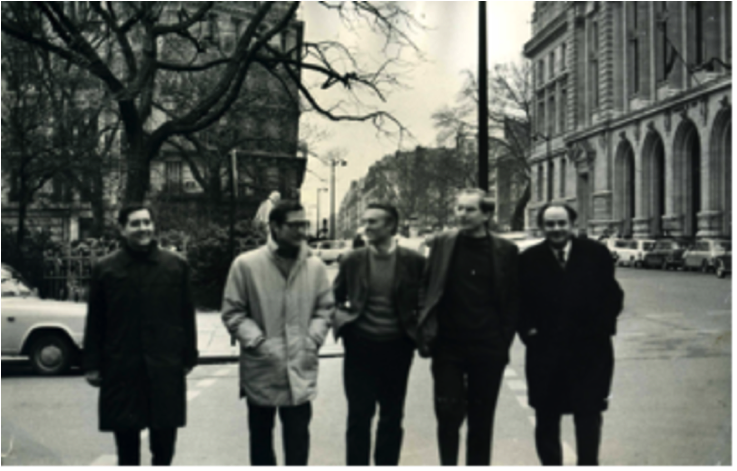 De gauche à droite : Nils Andersson, Émile Copfermann, Jean-Philippe Talbo-Bernigaud, François Maspero et Dino Arvanitis. Photo prises dans les années 1960 par Fanchita Gonzalez Batlle.
